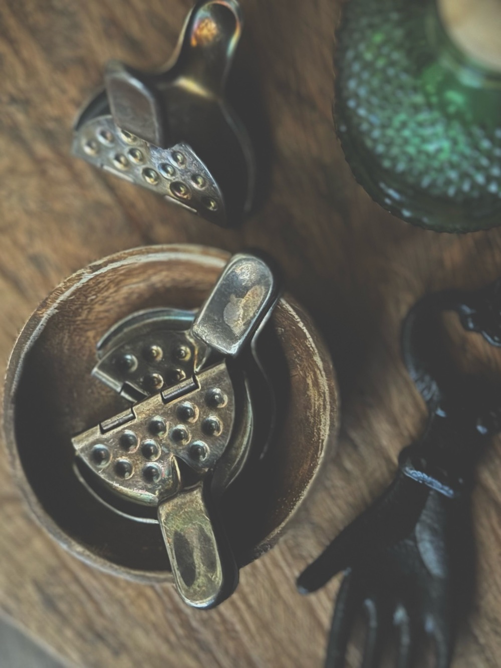 Vintage Metal Lemon Squeezer Set of 3 | Rustic Kitchen & Bar Tool